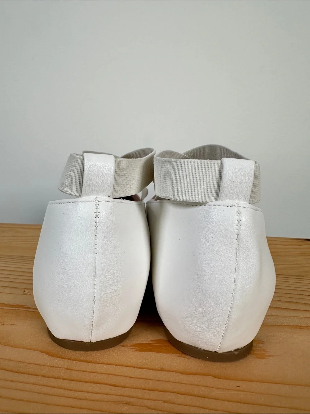 Dream Pairs Cross-Strap Ballet Flats Off White Minimalist Slip-On Shoes Size 11 - Picture 4 of 9